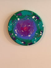 Tourbillon Fleural - Œuvre Originale - Toile Acrylique Abstraite 8” Ronde Créations Sortilege