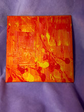 Ensoleillé Glitter - Œuvre Originale - Toile Acrylique Abstraite 4X4” Créations Sortilege
