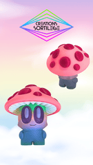 Blob Champignon - Toadstool - Aquarelle & Gomme Glitter Créations Sortilege