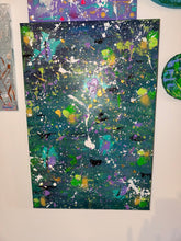 Danse Galaxique - Œuvre Originale - Toile Acrylique Abstraite 20x30" Créations Sortilege