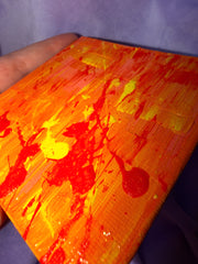 Ensoleillé Glitter - Œuvre Originale - Toile Acrylique Abstraite 4X4” Créations Sortilege