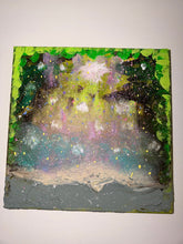 Forêt Lumina - Œuvre Originale - Toile Acrylique Abstraite 12X12" Créations Sortilege