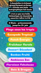 3 Chandelles Étoiles - Boite Thématique Fait Main Holographique - Précommande 24 Juin