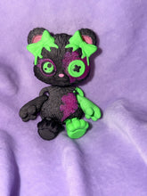 Ourson Teddy Patchy - Moyen - Noir Goth Créations Sortilege