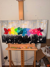 Nuancier - Œuvre Originale - Toile Acrylique Abstraite 15x30" - Précommande