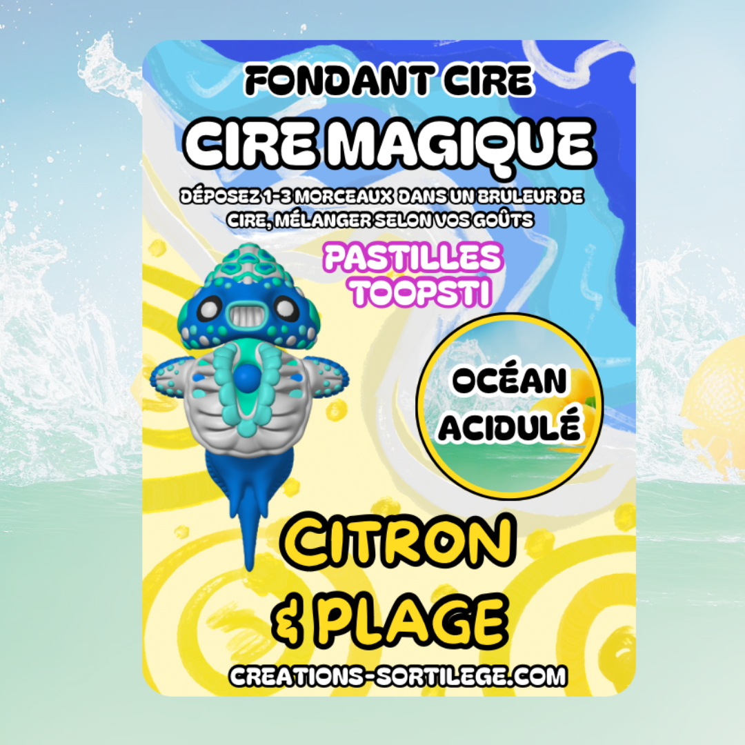 Cire Magique Étoile - Citron & Plage - Précommande Créations Sortilege
