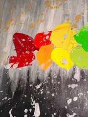 Nuancier - Œuvre Originale - Toile Acrylique Abstraite 15x30" - Précommande Créations Sortilege