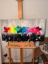 Nuancier - Œuvre Originale - Toile Acrylique Abstraite 15x30" - Précommande Créations Sortilege