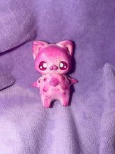 Pixie Chat Glitter Mauve Rose Moyen - Œuvre Originale - Peinte à la Main Créations Sortilege
