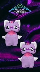 Pixie Chat Tigré - Lilas & Transparent Créations Sortilege