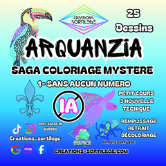 Saga Coloriage Mystère -1- Arquanzia Créations Sortilege