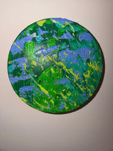 Zone Verte - Œuvre Originale - Toile Acrylique Abstraite 8” Ronde Créations Sortilege