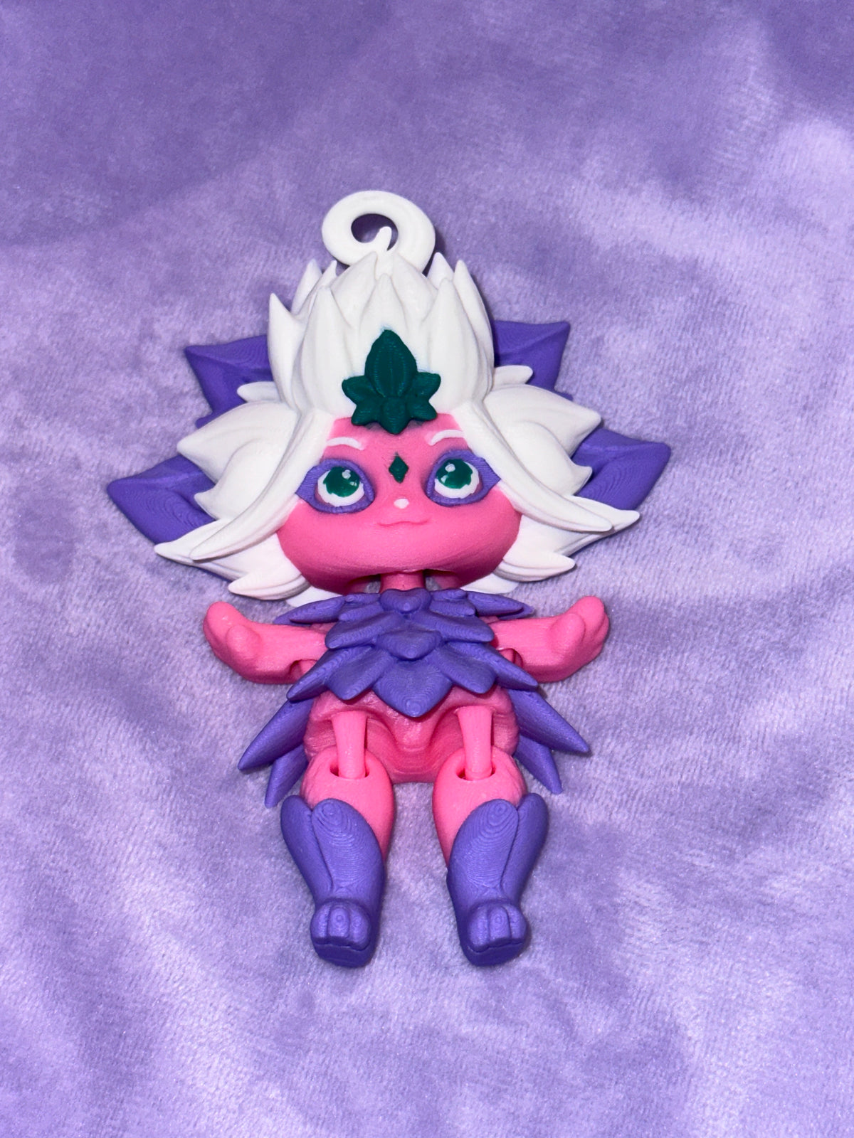 Nymphe De La Foret - Doll - Grand - Corail & Mauve Créations Sortilege