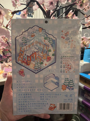 246. Scène Rêvélia - Géante - Le Amis Capy S’amuse À La Luge Créations Sortilege