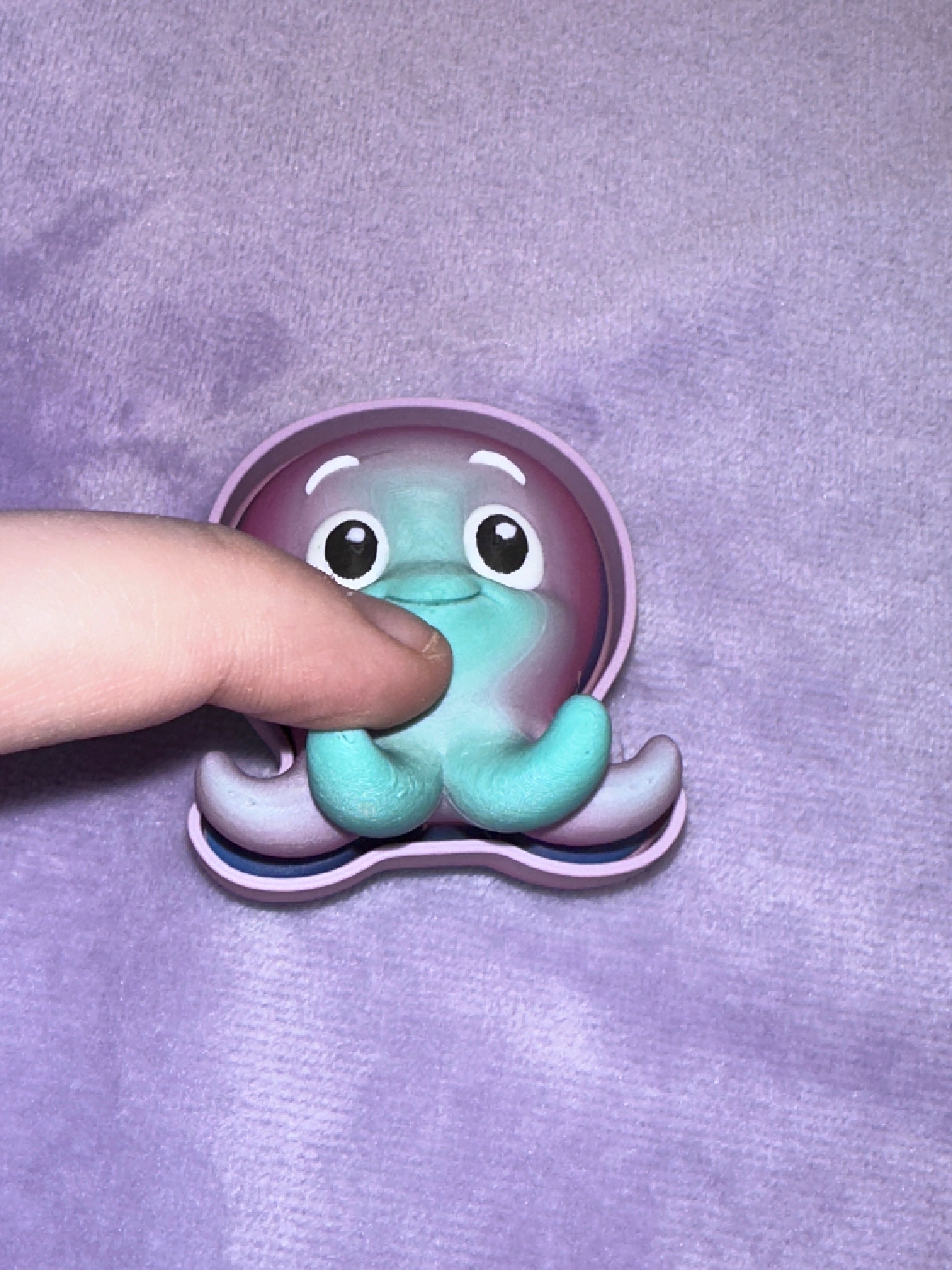 Clickers Pieuvre - moyen - Aurore Boréale - Imp Créations Sortilege