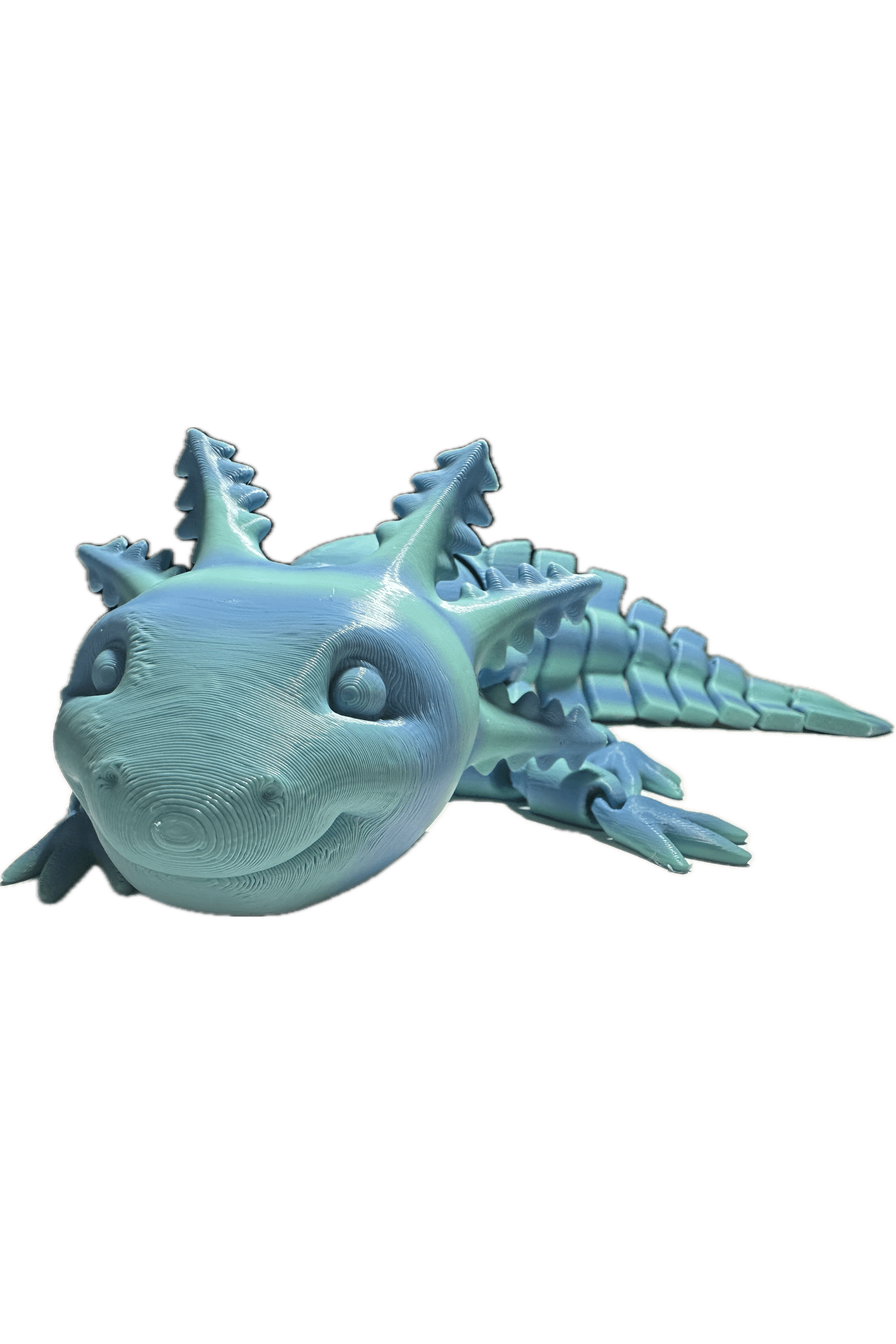 Axolotl 3D - Turquoise & Bleu - Rare Créations Sortilege
