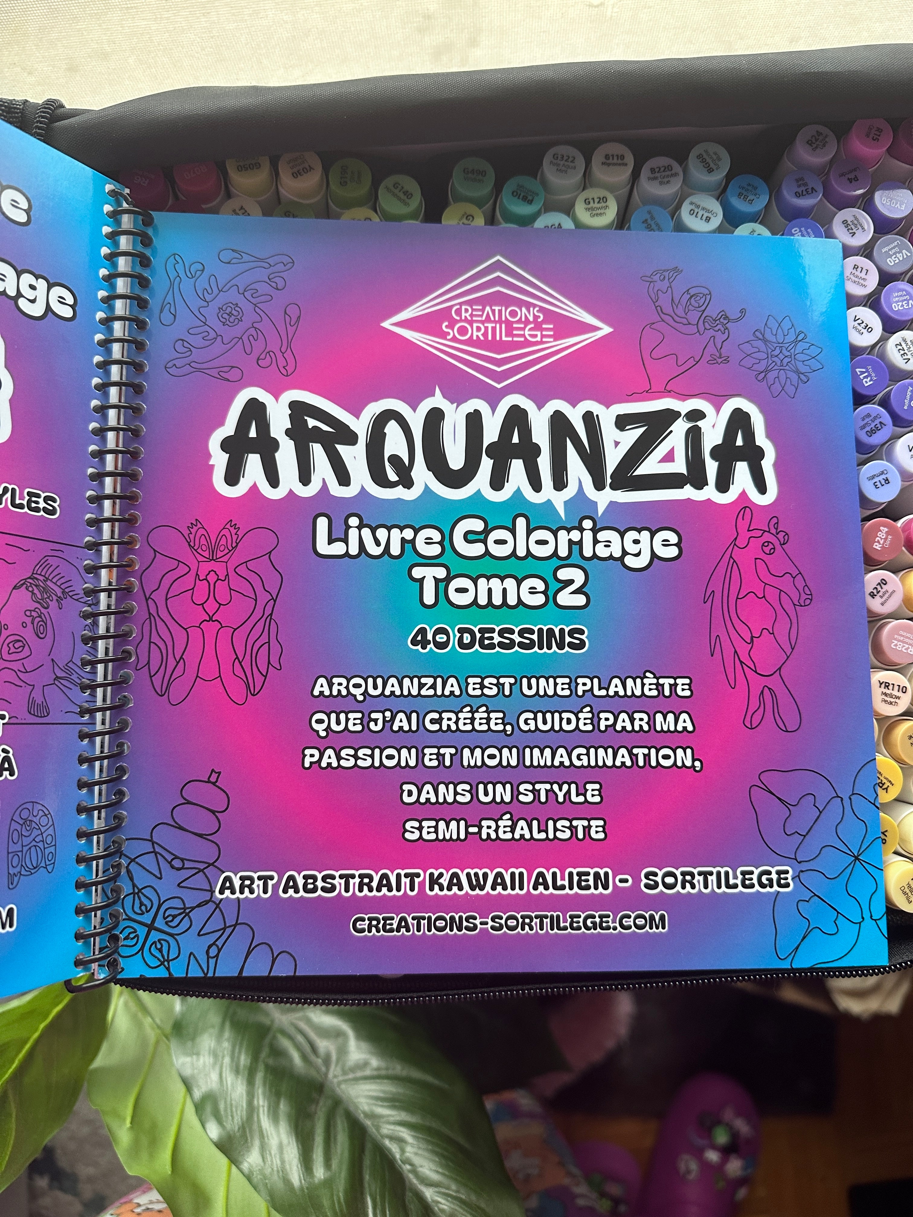 Arquanzia - Livre Coloriage - 100% Fait Main - Nos Sagas Créations Sortilege
