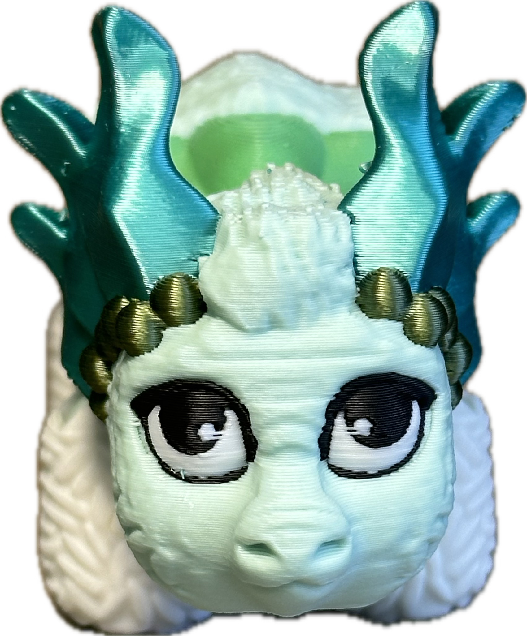 Bébé Dragon Flamboyant Huo 3D - Vert Créations Sortilege