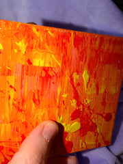 Ensoleillé Glitter - Œuvre Originale - Toile Acrylique Abstraite 4X4” Créations Sortilege