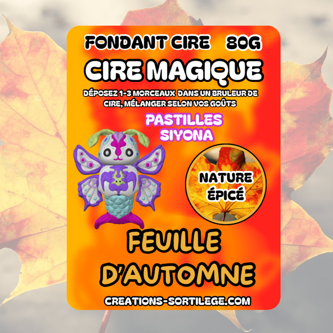 Cire Magique Étoile - Feuille D’automne - Précommande Créations Sortilege