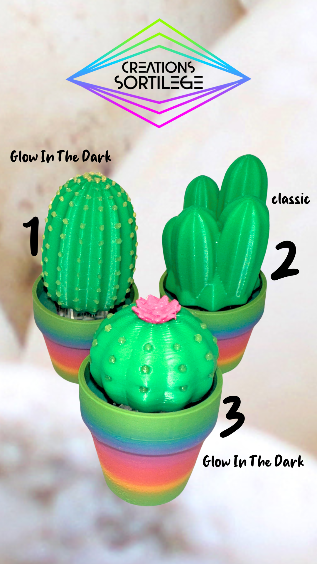 Clicker Cactus - Rainbow Créations Sortilege