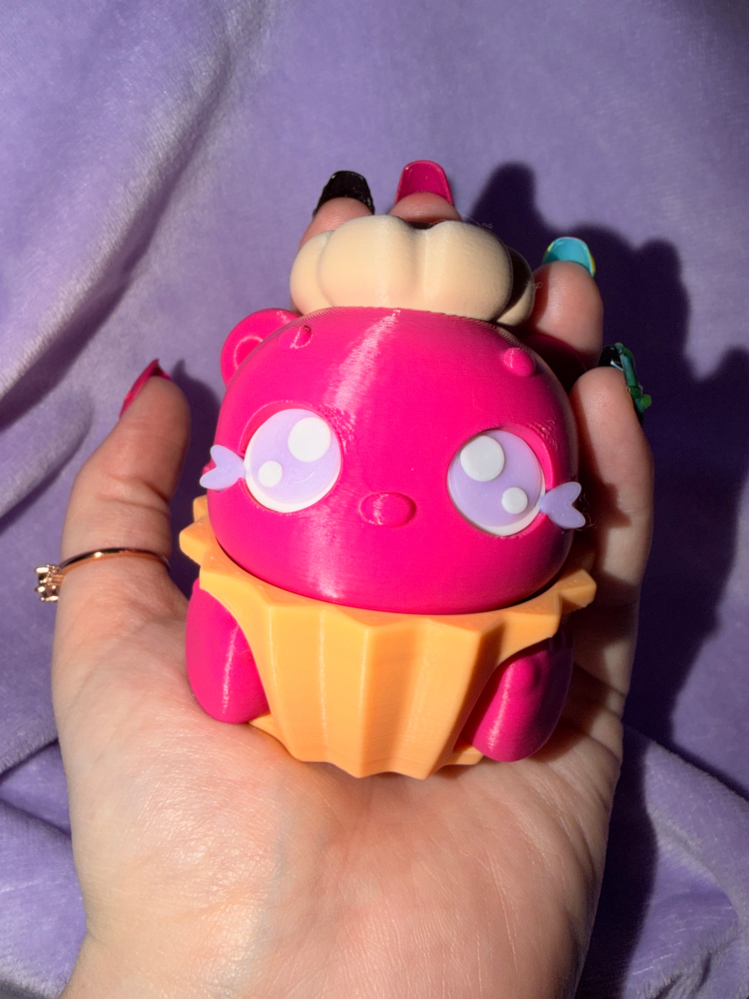 Clickers Ourson Cupcake - Grand - Magenta Créations Sortilege