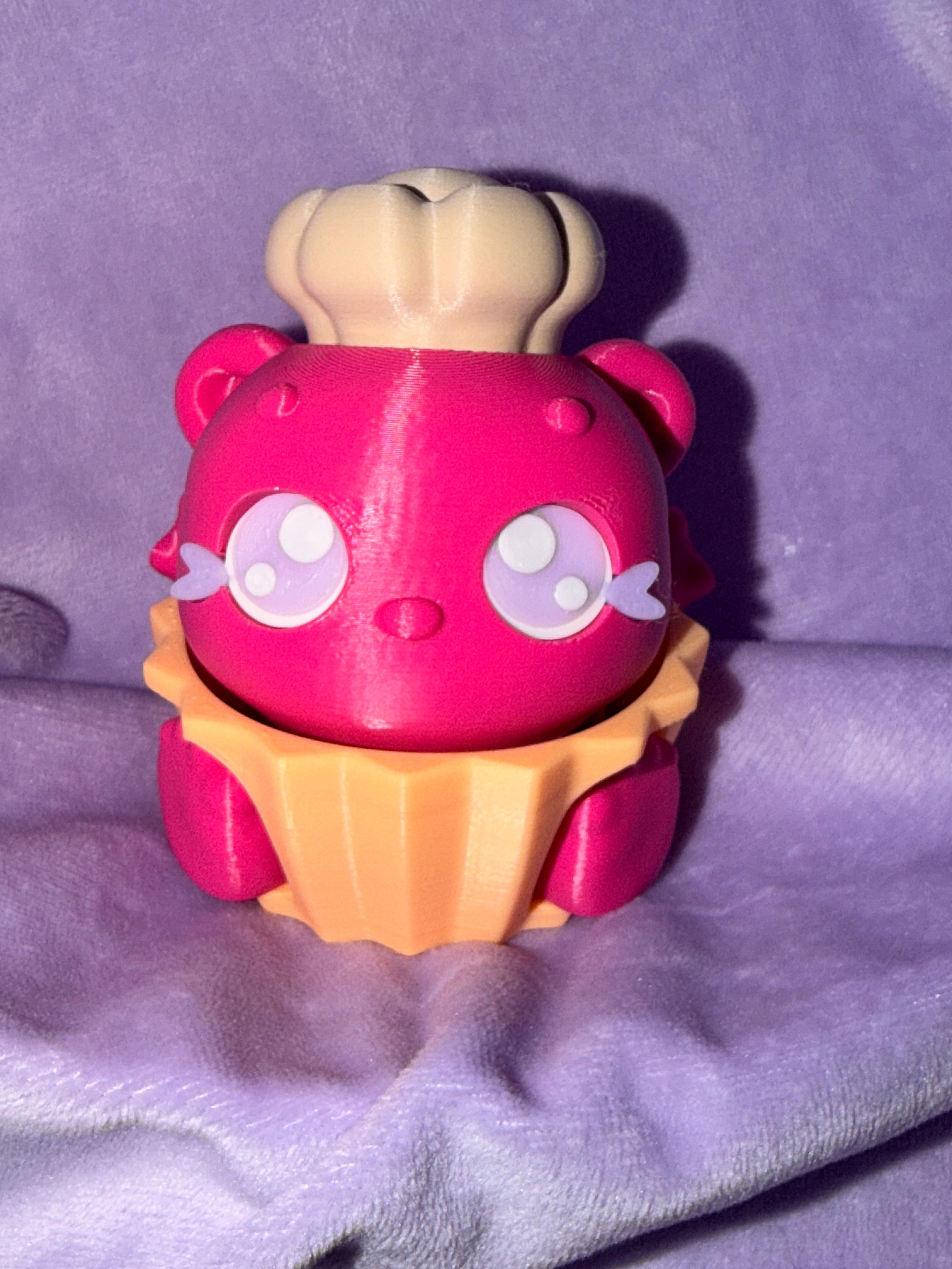 Clickers Ourson Cupcake - Grand - Magenta Créations Sortilege