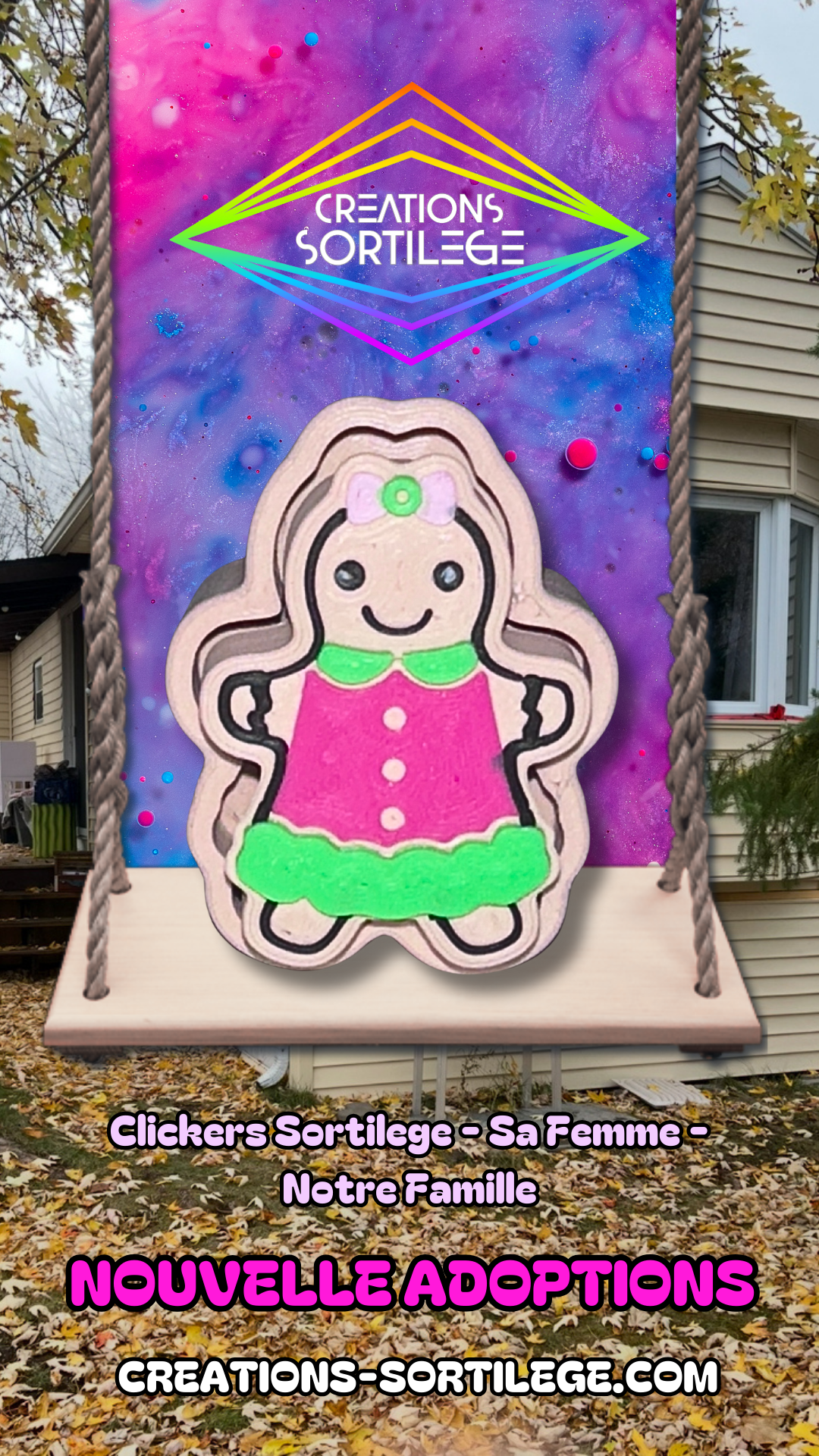 Clickers Sortilege - Sa Femme - Notre Famille Créations Sortilege