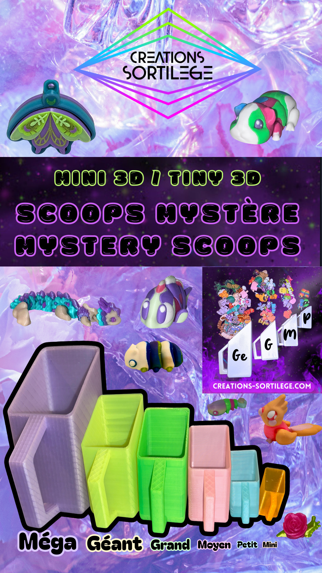 Scoops Mystères - Velours Obscure - Petit 3D Créations Sortilege