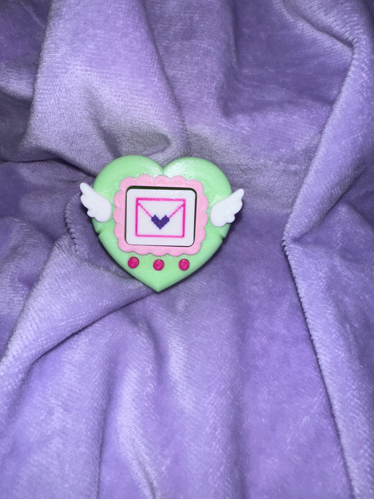 Cœur Enveloppe Aillé Virtuel Clickers - Moyen - Glow In The Dark Créations Sortilege