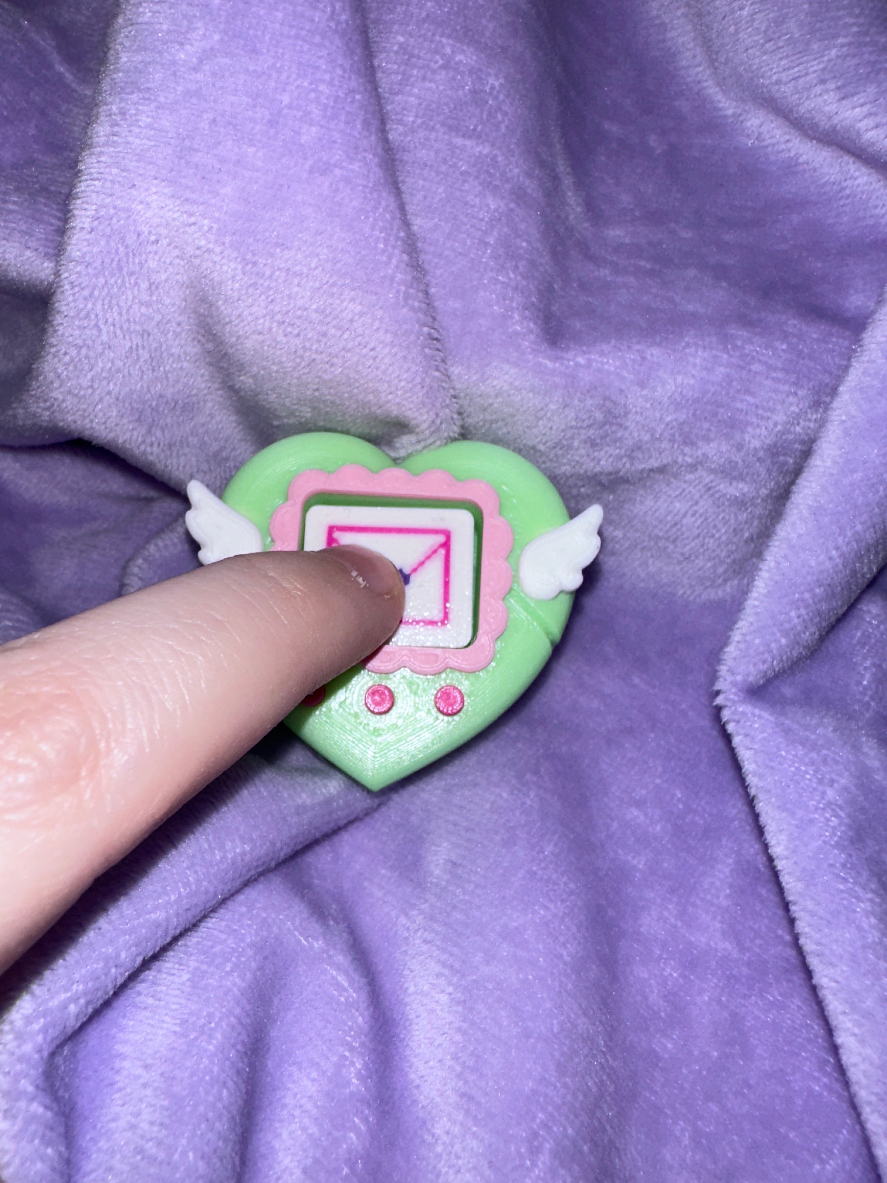 Cœur Enveloppe Aillé Virtuel Clickers - Moyen - Glow In The Dark Créations Sortilege