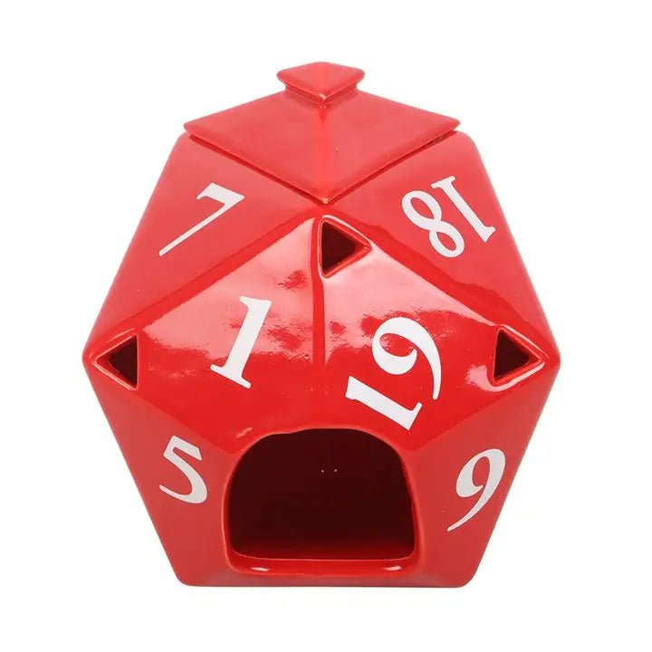 D20 Rouge - Brûleur Pour Cire Magique Céramique Créations Sortilege