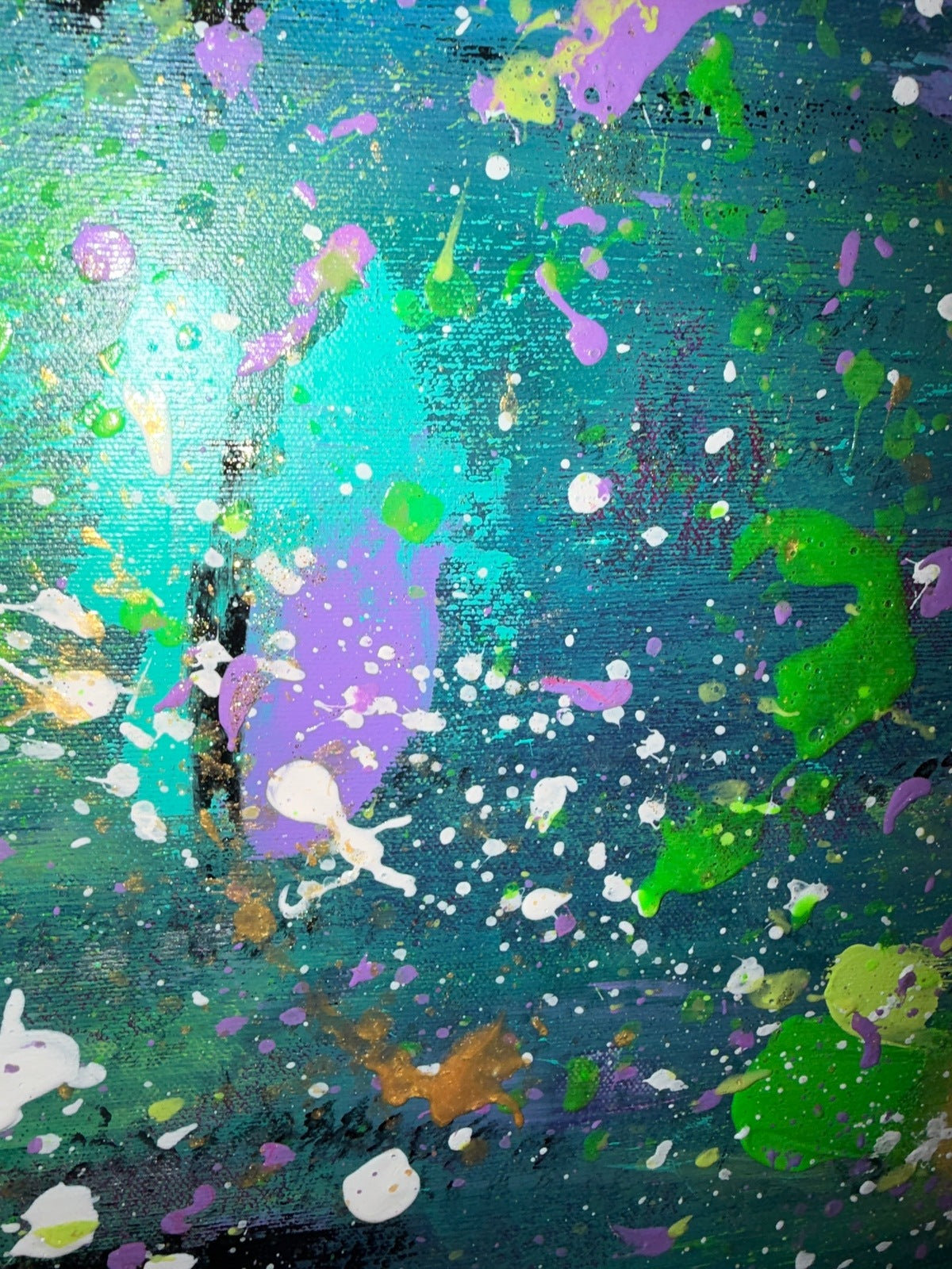 Danse Galaxique - Œuvre Originale - Toile Acrylique Abstraite 20x30" Créations Sortilege
