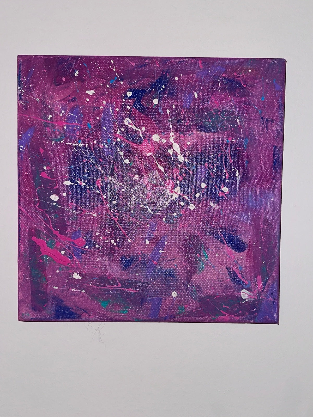 Douce Folie - Toile Acrylique Art Abstrait 12x12” Créations Sortilege