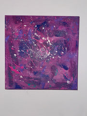 Douce Folie - Toile Acrylique Art Abstrait 12x12” Créations Sortilege