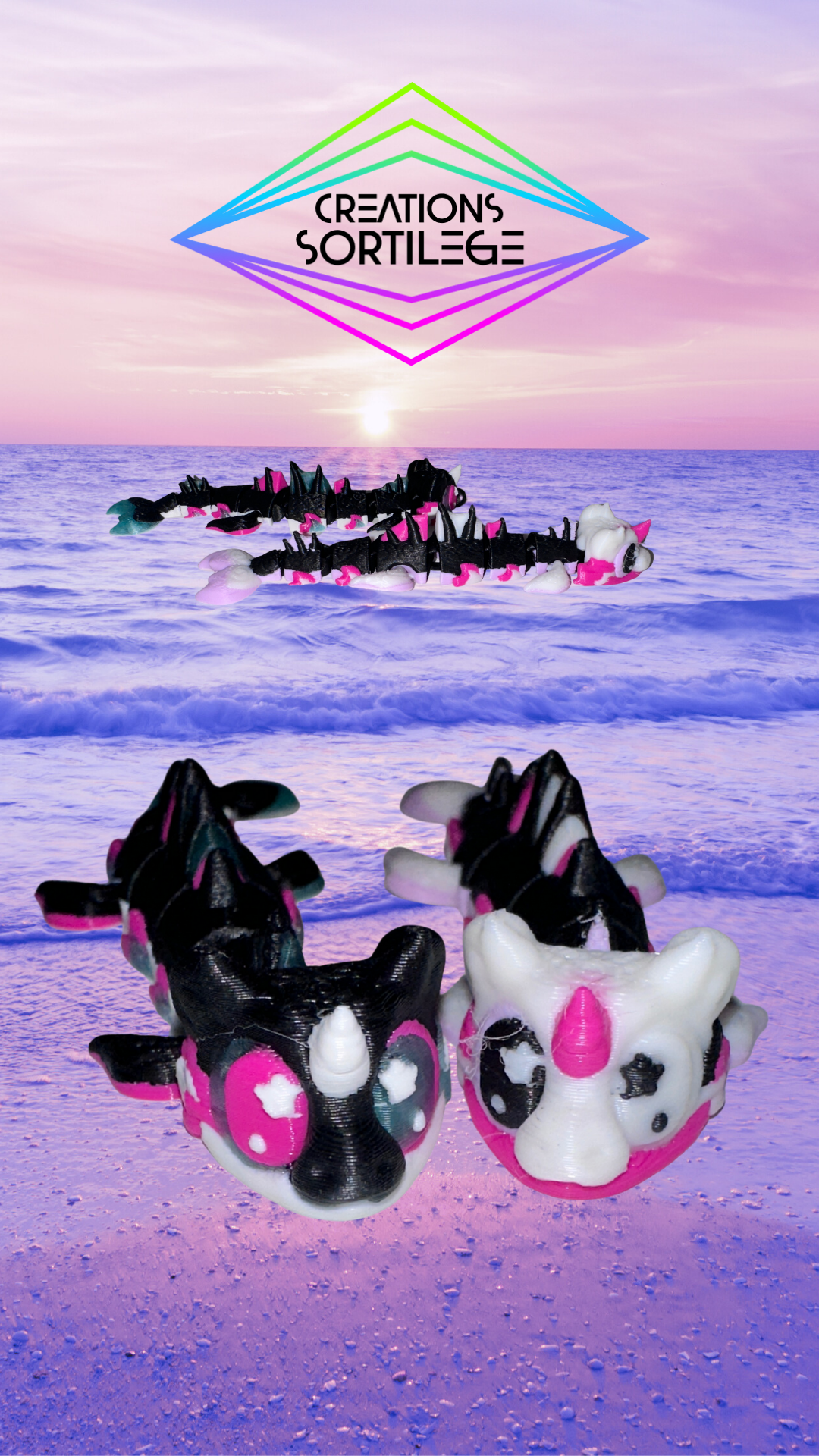 Dragon Ocean & Sont Coquillage - Moyen Créations Sortilege