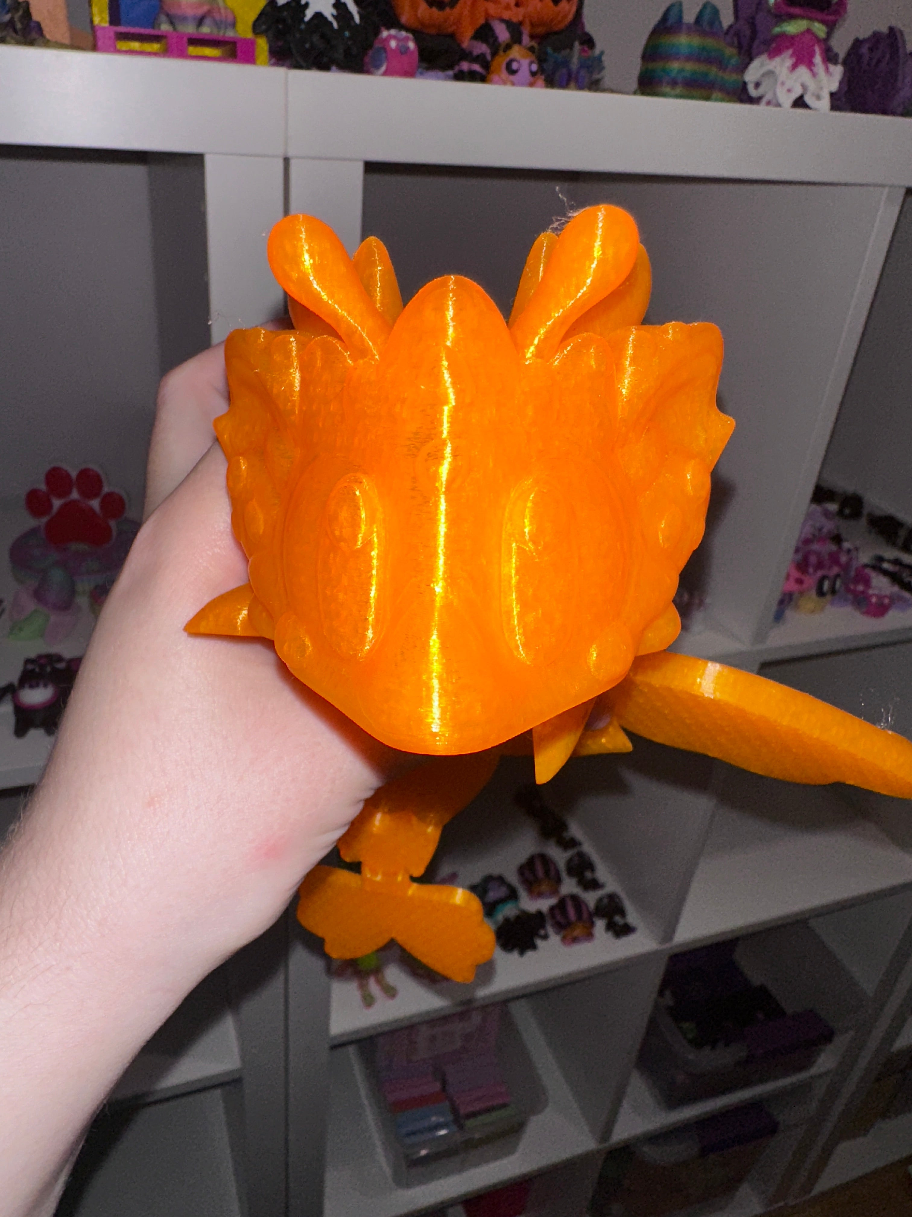 Dragon Papillon Joyeux - Méga - Orange Transparent Créations Sortilege