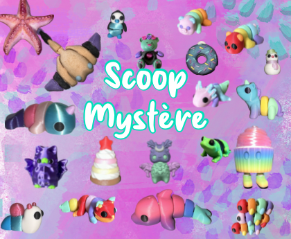 Nos Scoop Mystère De Mini 3D + Machine Distributrice De Capsules Créations Sortilege