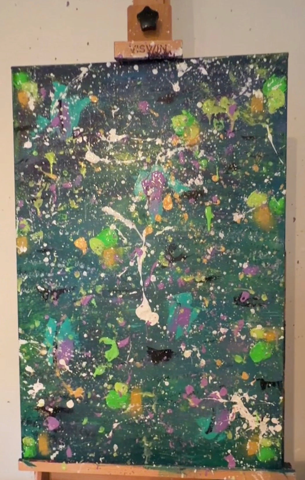 Précommande - Danse Galaxique - Œuvre Originale - Toile Acrylique Abstraite 20x30"