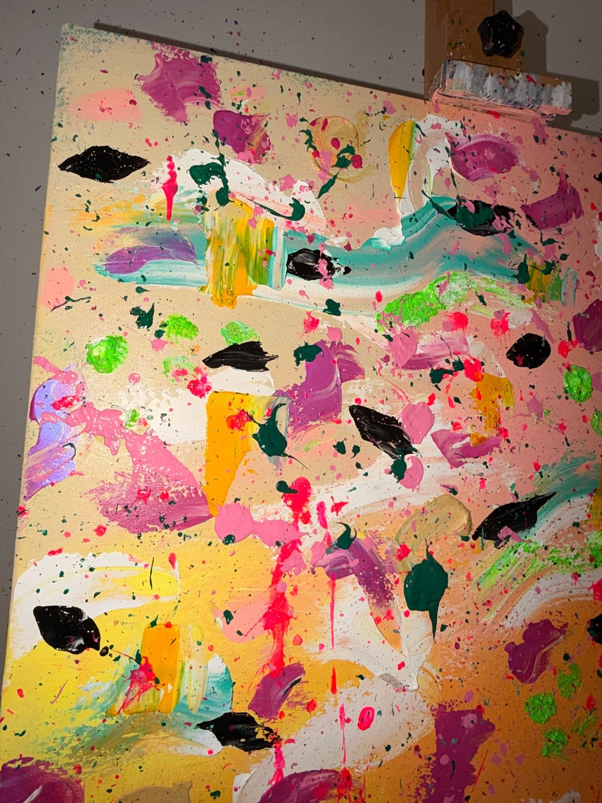 Happy - Œuvre Originale - Toile Acrylique Abstraite 30X40" - Précommande Créations Sortilege