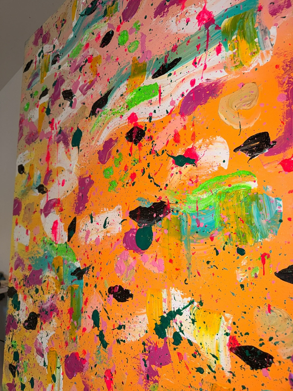 Happy - Œuvre Originale - Toile Acrylique Abstraite 30X40" - Précommande Créations Sortilege