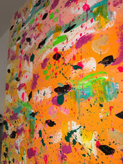 Happy - Œuvre Originale - Toile Acrylique Abstraite 30X40" - Précommande Créations Sortilege