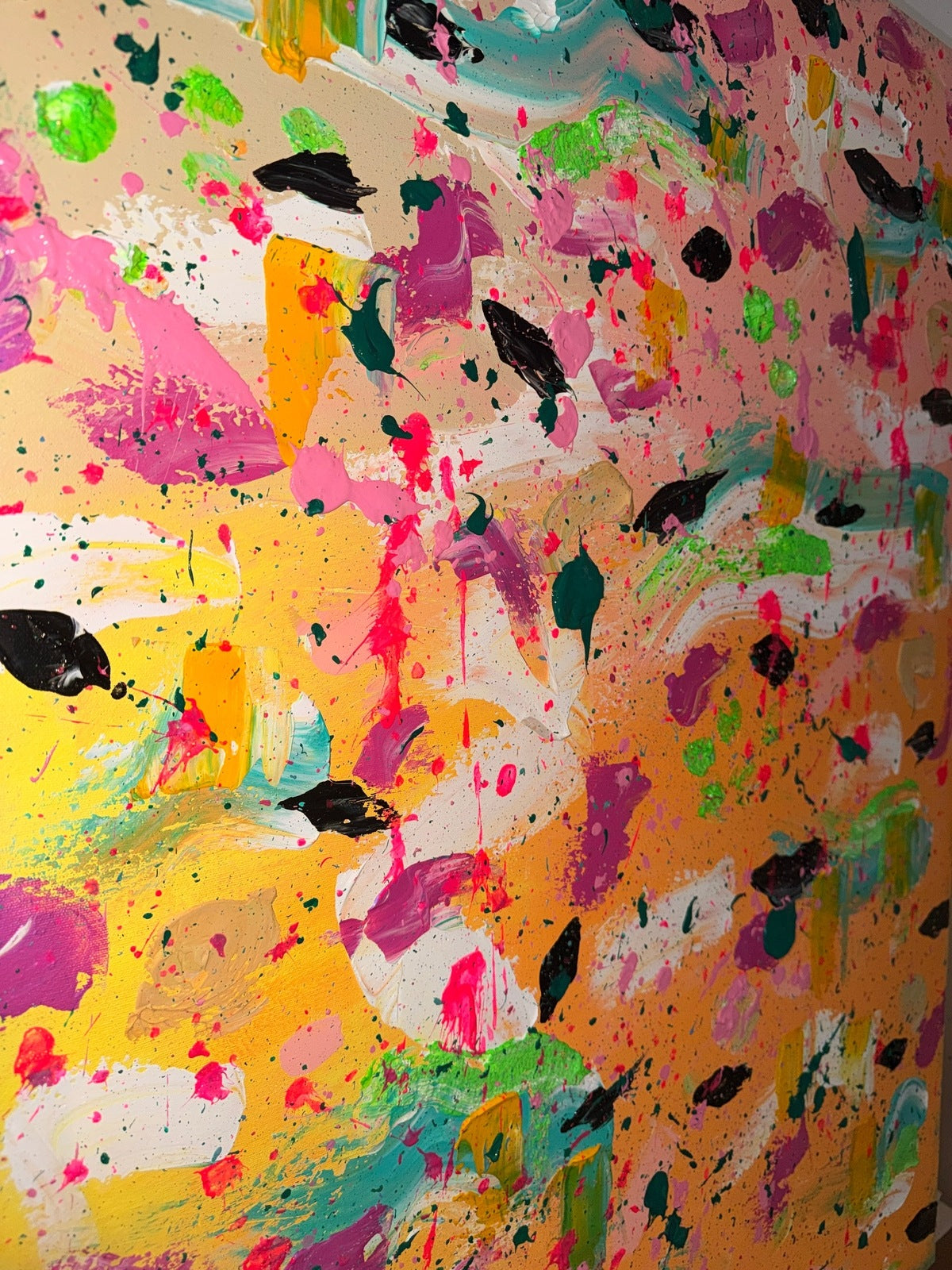 Happy - Œuvre Originale - Toile Acrylique Abstraite 30X40" - Précommande Créations Sortilege
