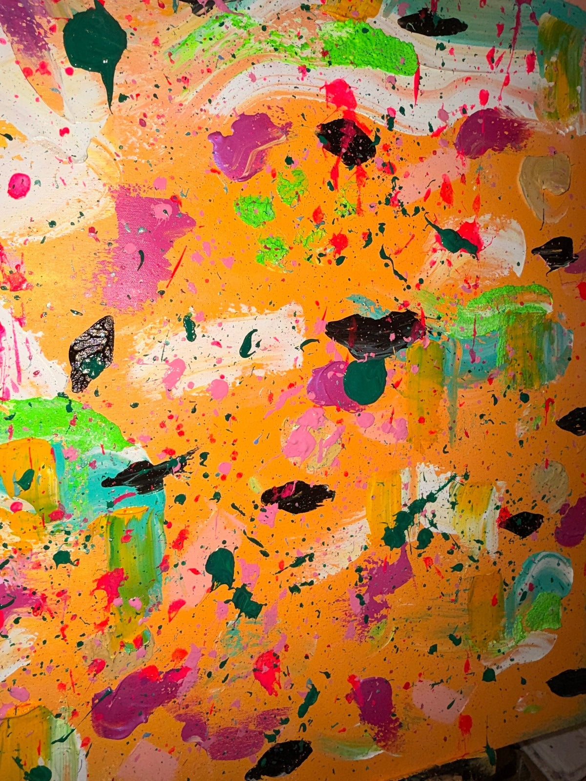 Happy - Œuvre Originale - Toile Acrylique Abstraite 30X40" - Précommande Créations Sortilege