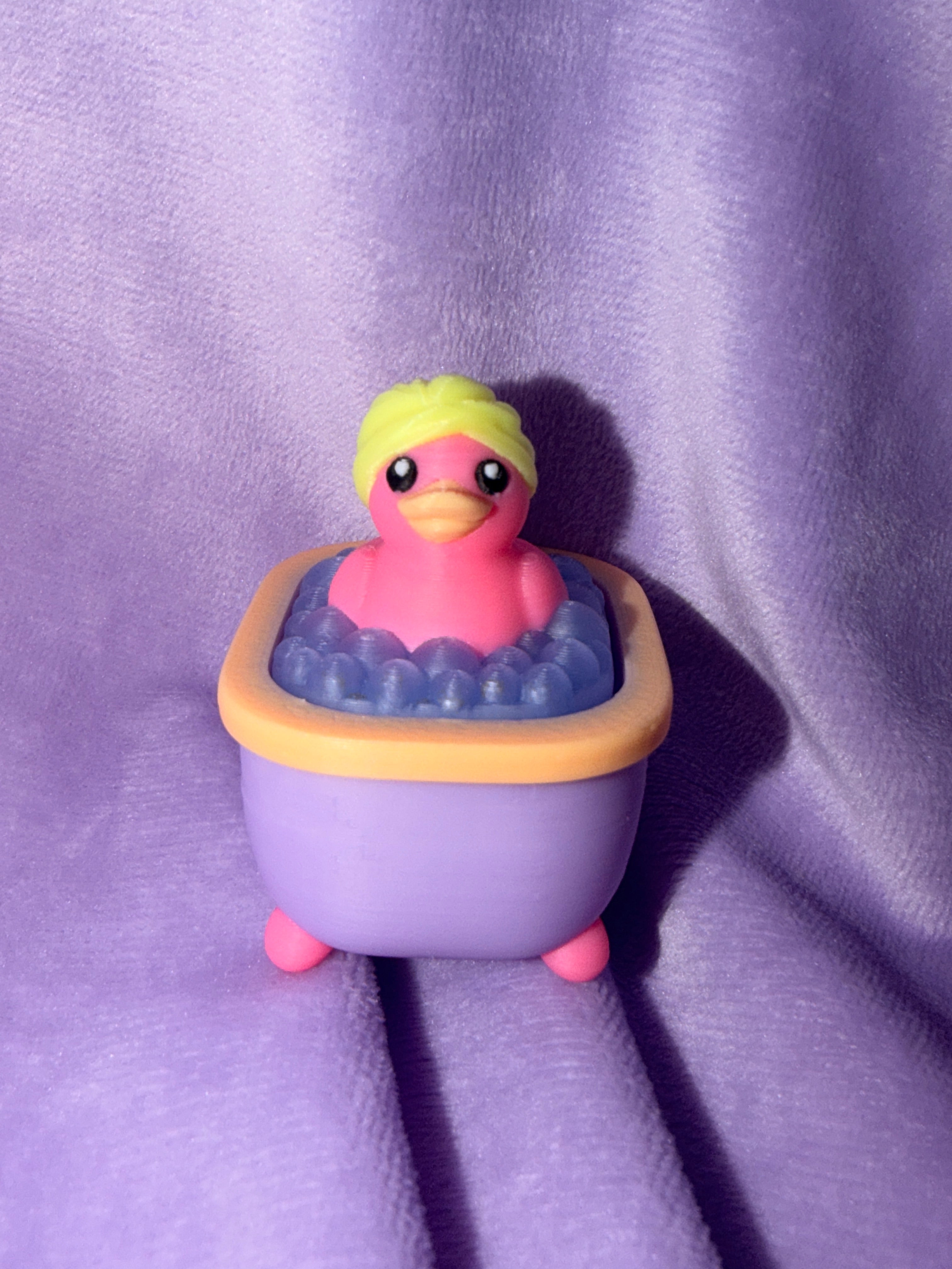 Clickers Canard Dans Sa Baignoire - Corail & Lilas - imp Créations Sortilege