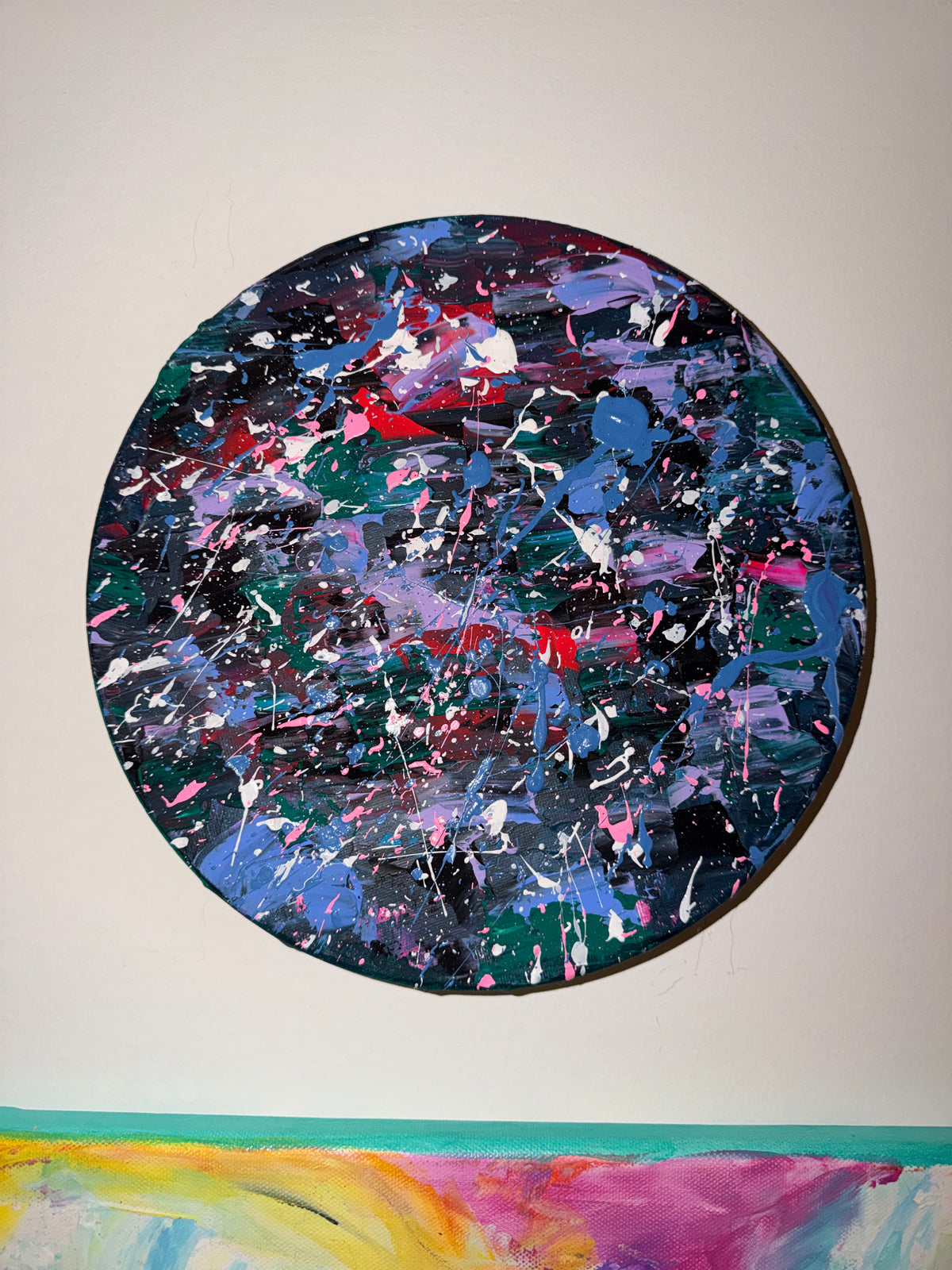 Avancer À Travers La Noirceurs - Toile Acrylique Art Abstrait 10” Créations Sortilege