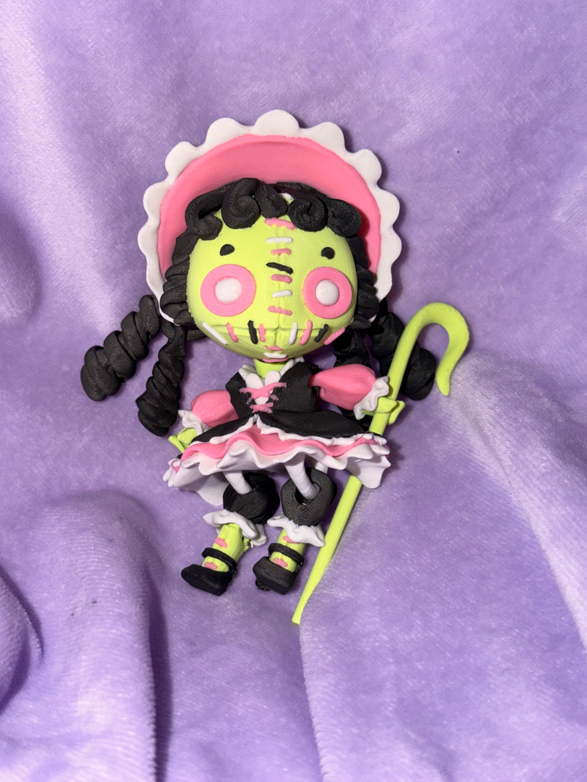 Doll Bergère Patchy - Olive & Corail Créations Sortilege