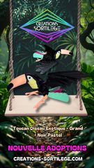 Toucan Oiseau Exotique - Grand - Noir Pastel Créations Sortilege