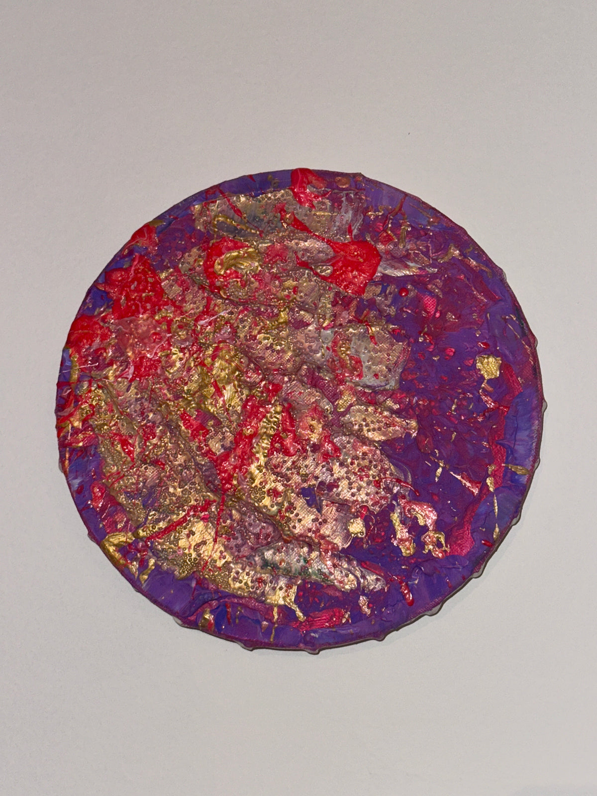 Bille De Possibilité - Toile Acrylique Art Abstrait 7" diamètre Créations Sortilege