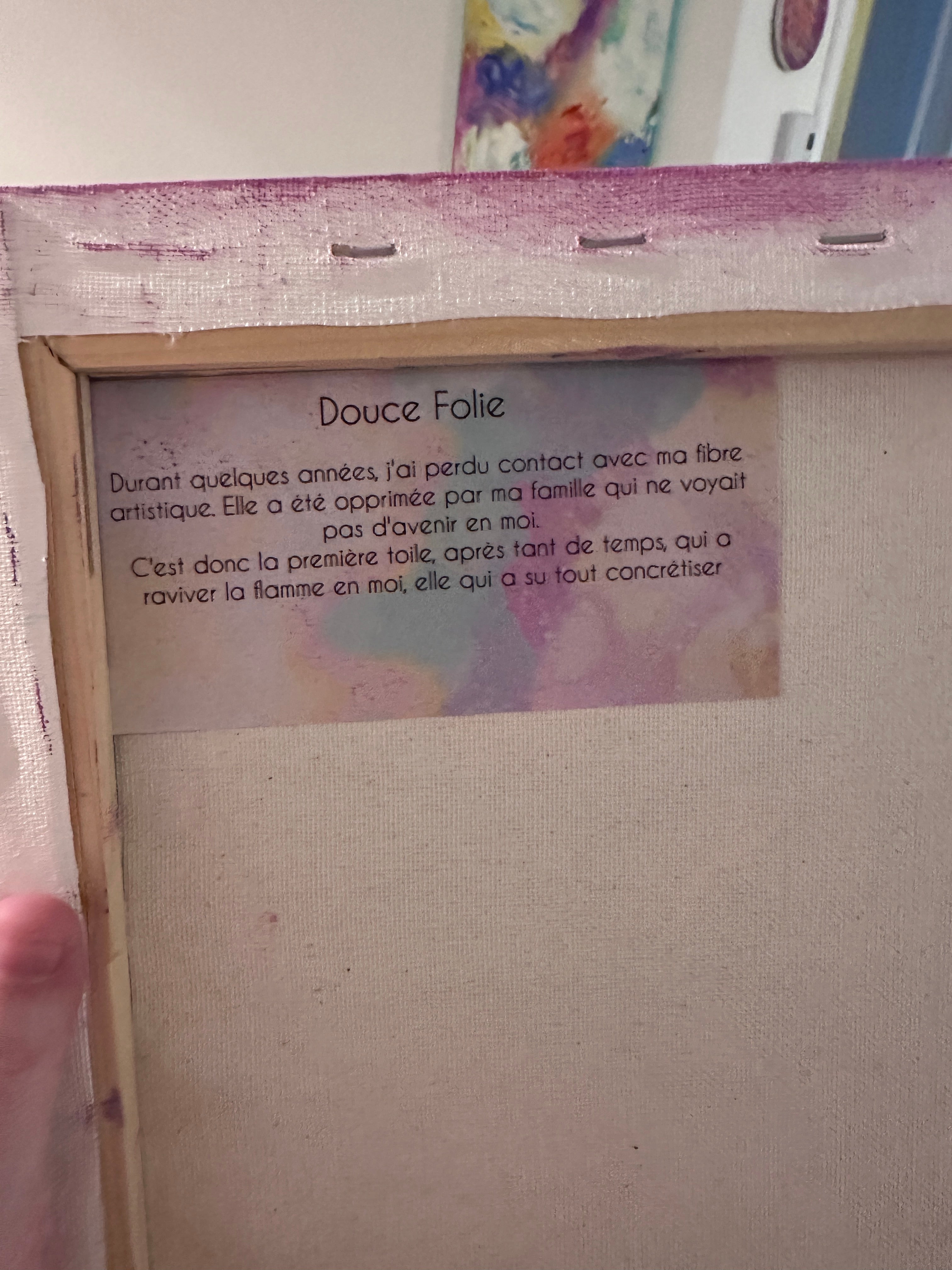 Douce Folie - Toile Acrylique Art Abstrait 12x12” Créations Sortilege